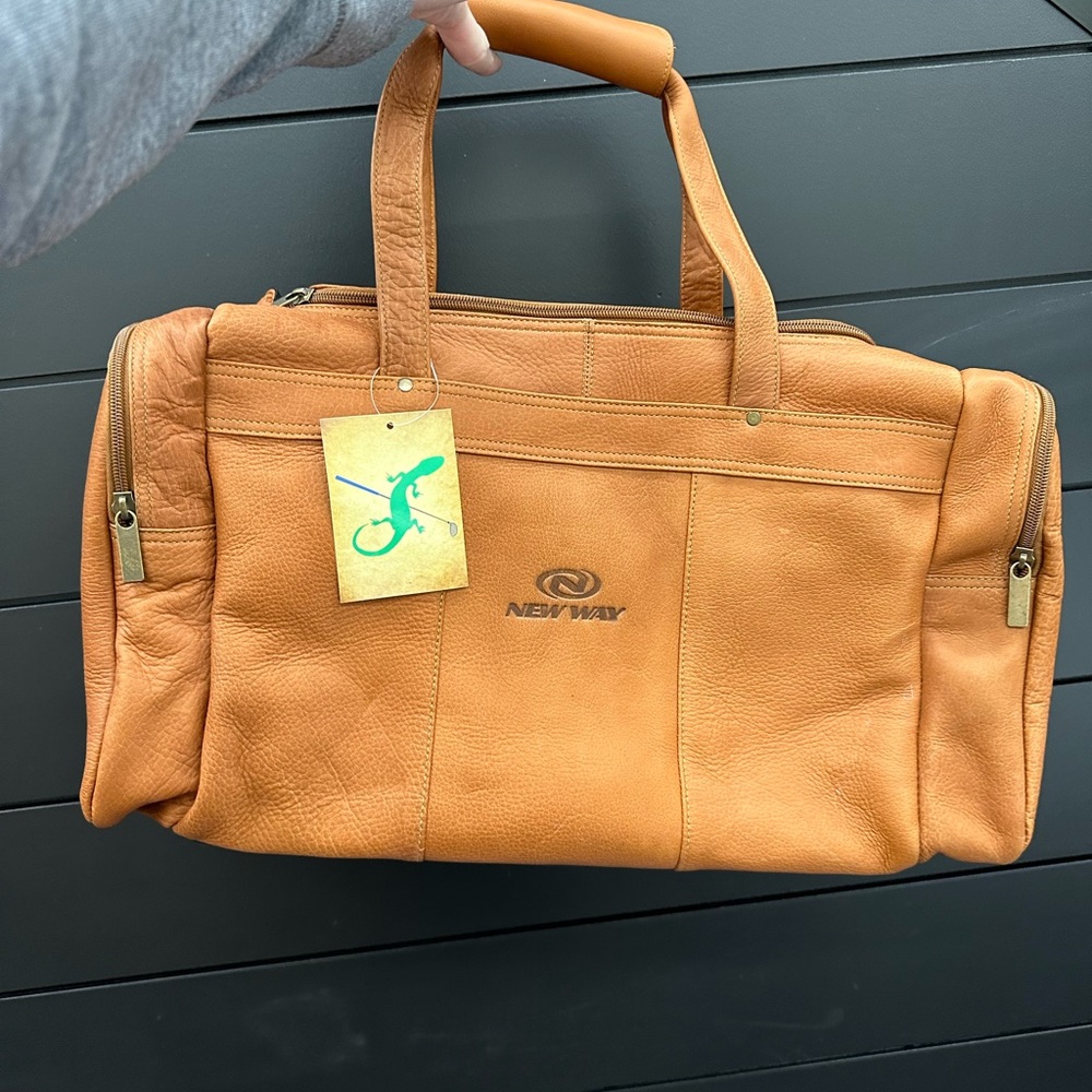 Tica Leather Golf Sport Leather Duffle Travel Bag